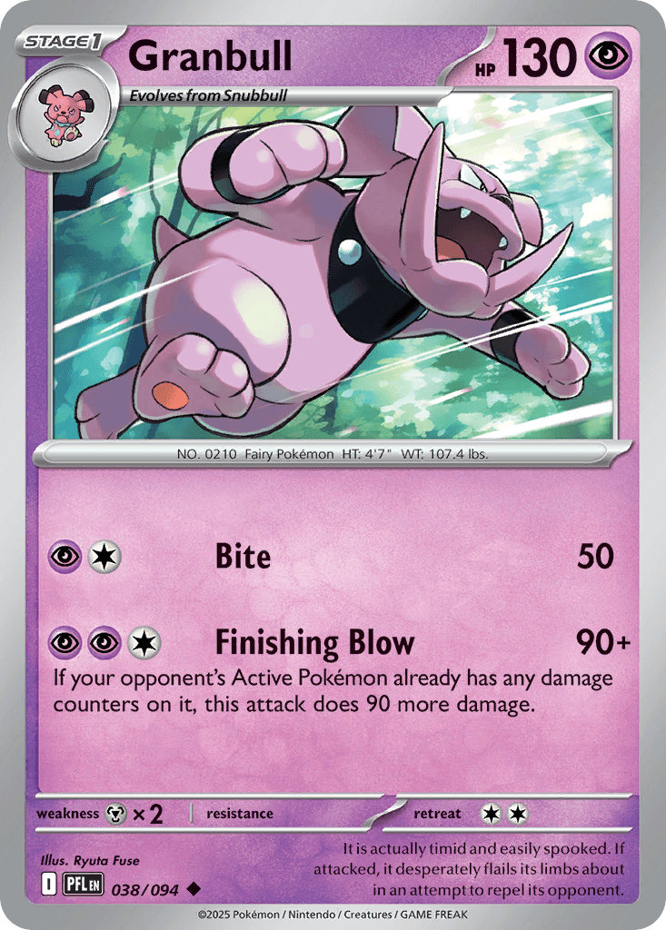 Granbull z edície Phantasmal Flames, karta č.38