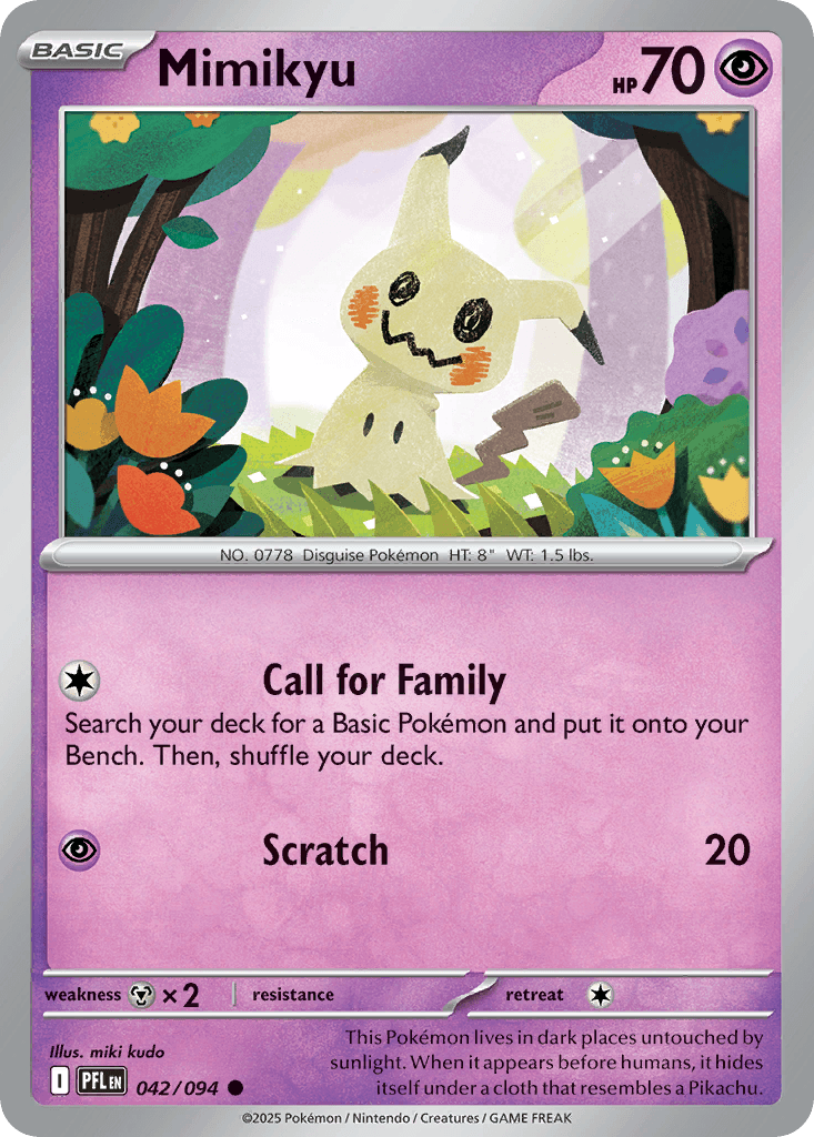 Mimikyu z edície Phantasmal Flames, karta č.42