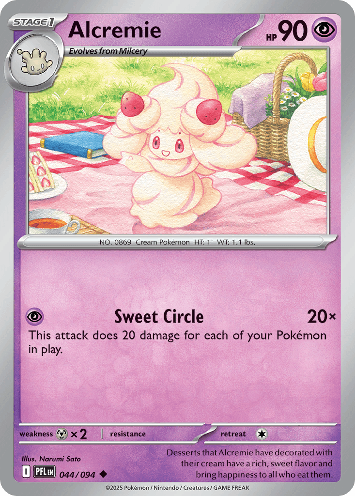 Alcremie z edície Phantasmal Flames, karta č.44