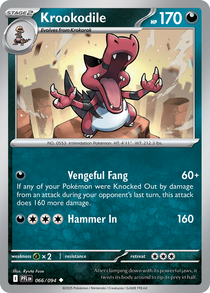 Krookodile z edície Phantasmal Flames, karta č.66