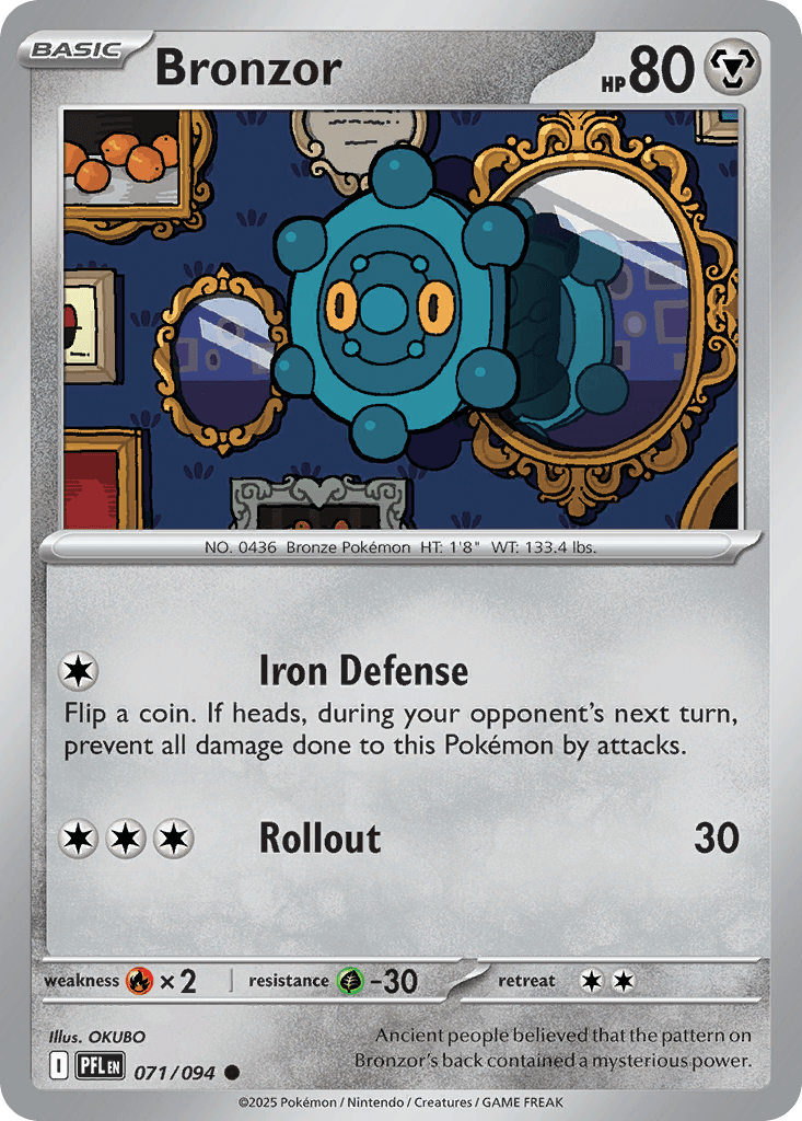Bronzor z edície Phantasmal Flames, karta č.71