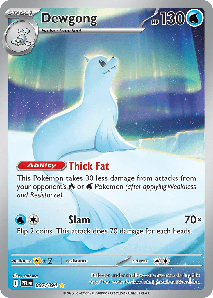 Dewgong z edície Phantasmal Flames, karta č.97