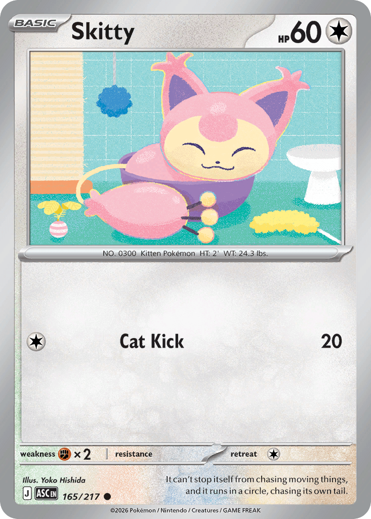 Skitty z edície Ascended Heroes, karta č.165