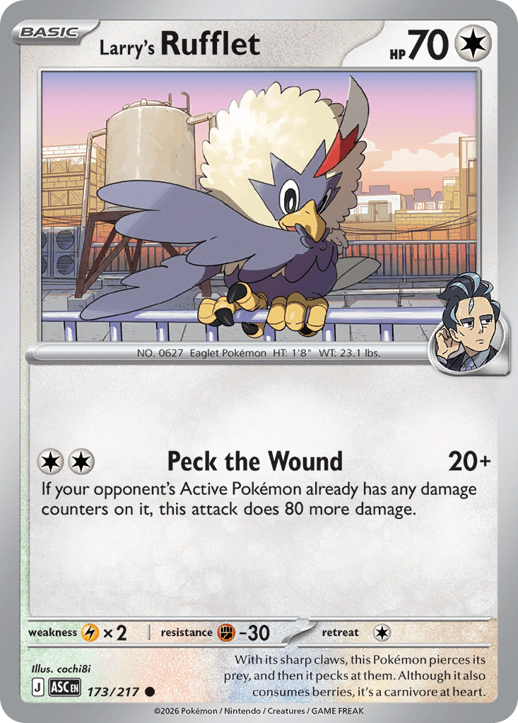 Larry's Rufflet z edície Ascended Heroes, karta č.173