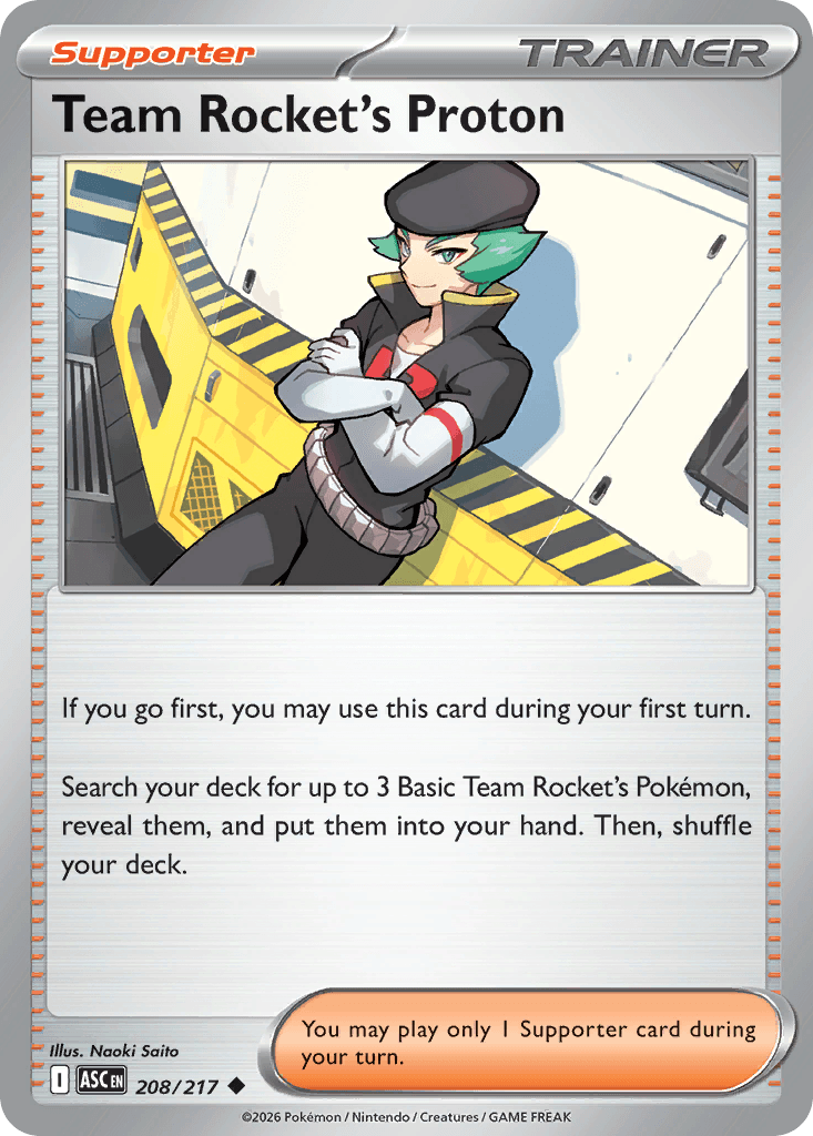 Team Rocket's Proton z edície Ascended Heroes, karta č.208