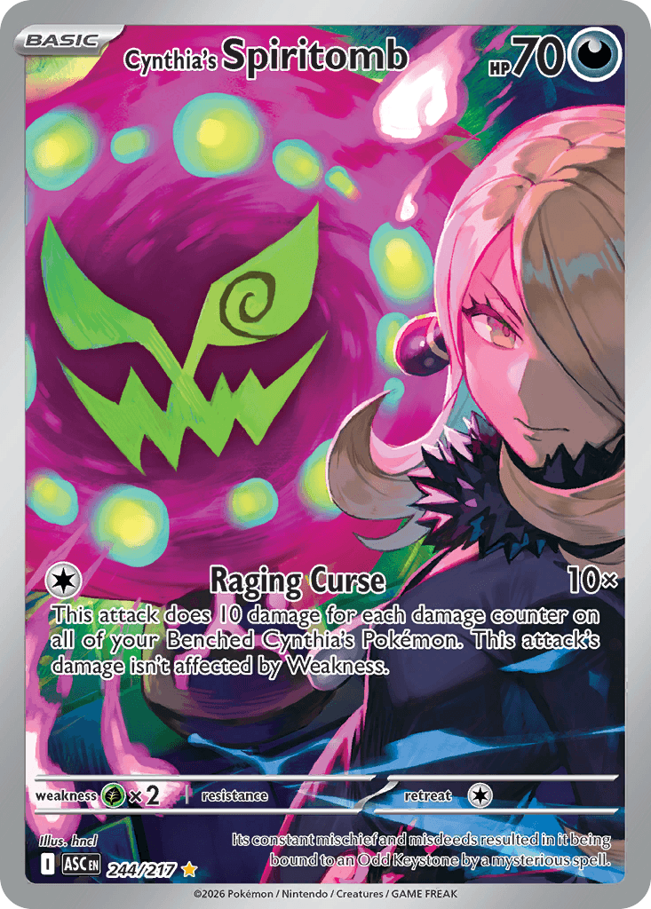 Cynthia's Spiritomb z edície Ascended Heroes, karta č.244