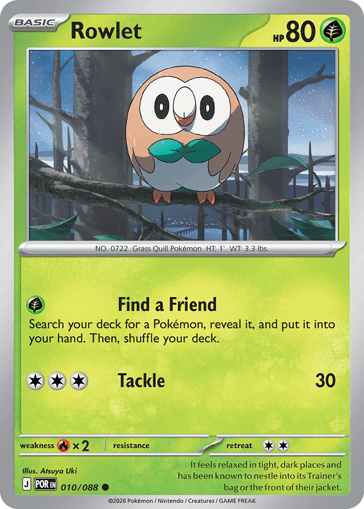 Rowlet z edície Perfect Order, karta č.10