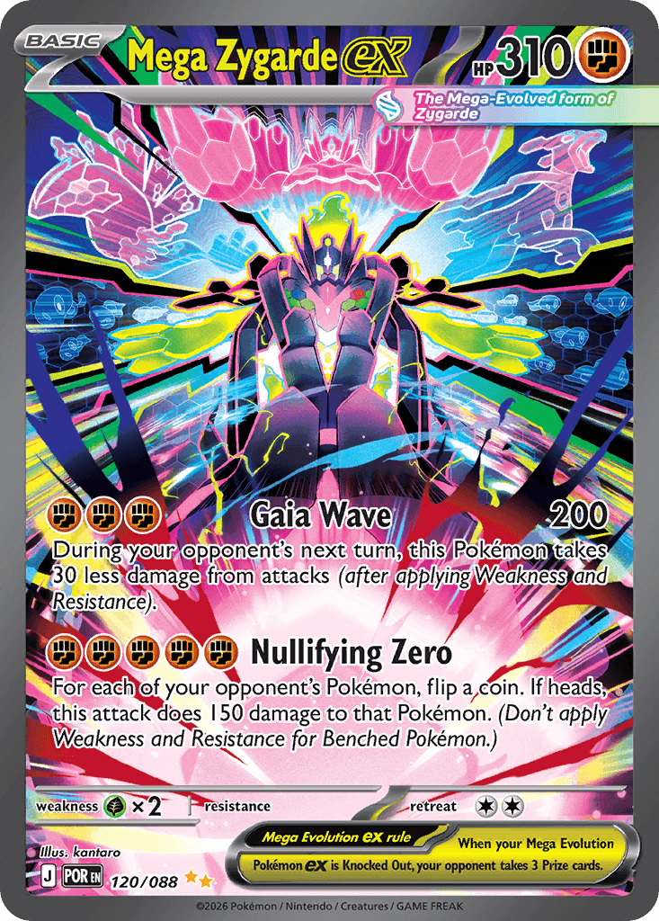Mega Zygarde ex z edície Perfect Order, karta č.120
