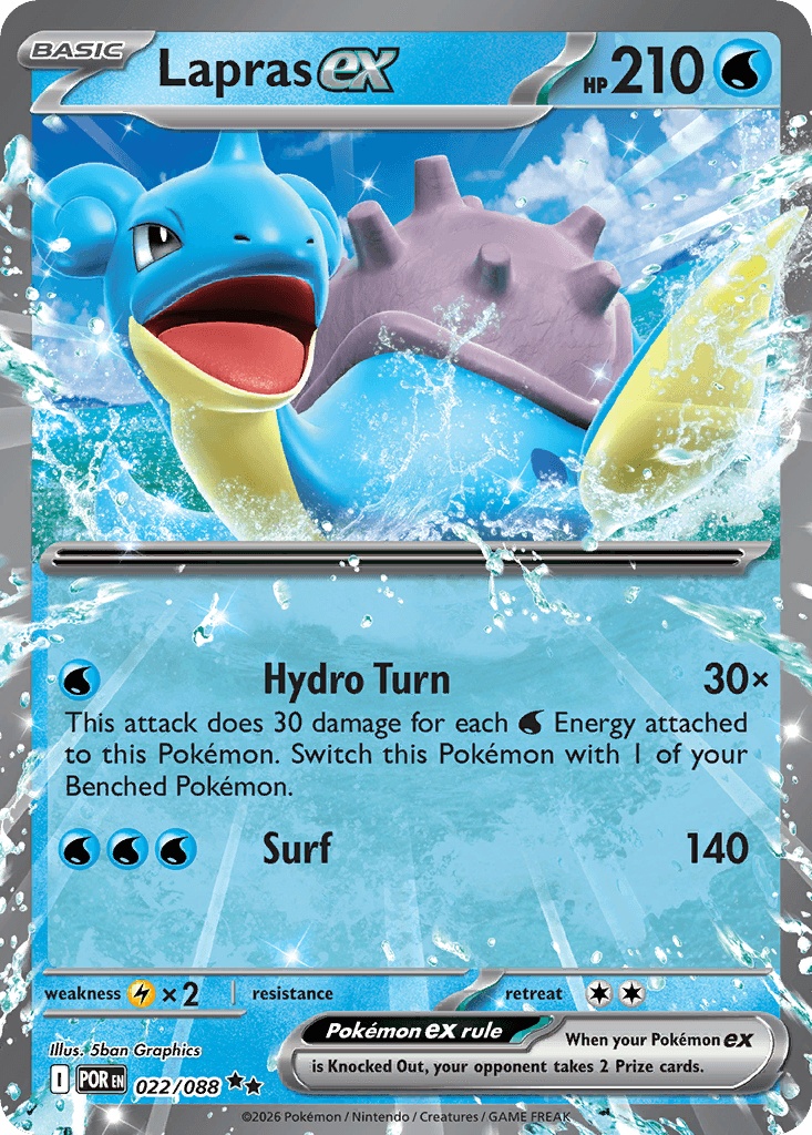 Lapras ex z edície Perfect Order, karta č.22