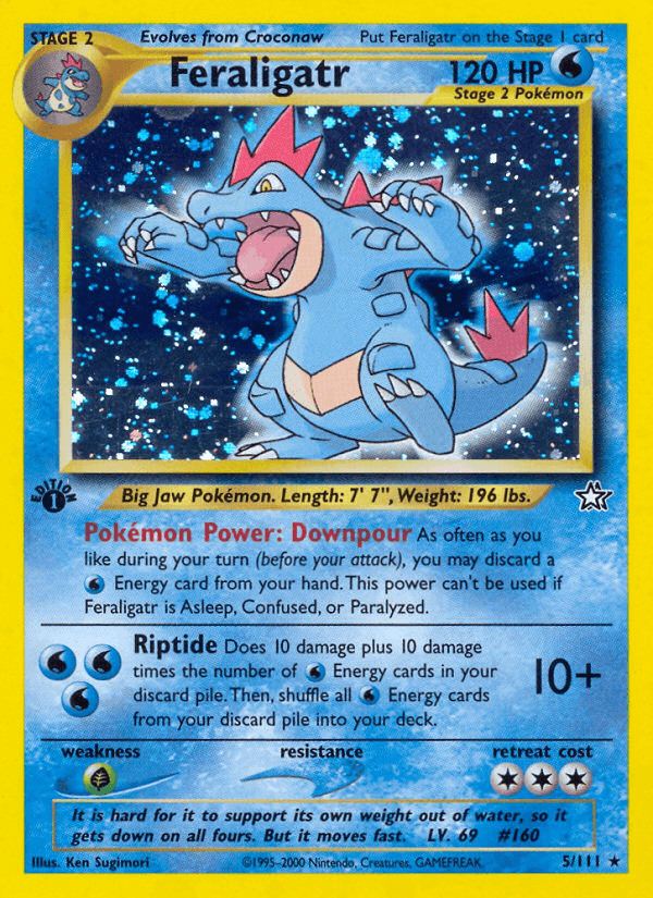 Feraligatr z edície Neo Genesis, karta č.5