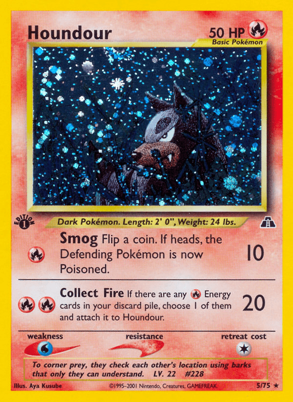 Houndour z edície Neo Discovery, karta č.5
