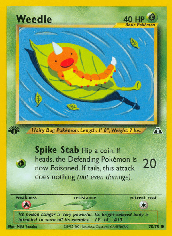Weedle z edície Neo Discovery, karta č.70