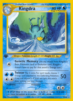 Kingdra z edície Neo Revelation, karta č.19