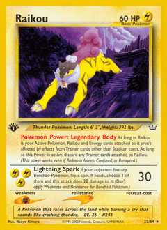Raikou z edície Neo Revelation, karta č.22