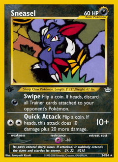 Sneasel z edície Neo Revelation, karta č.24