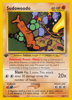 Sudowoodo z edície Neo Revelation, karta č.26