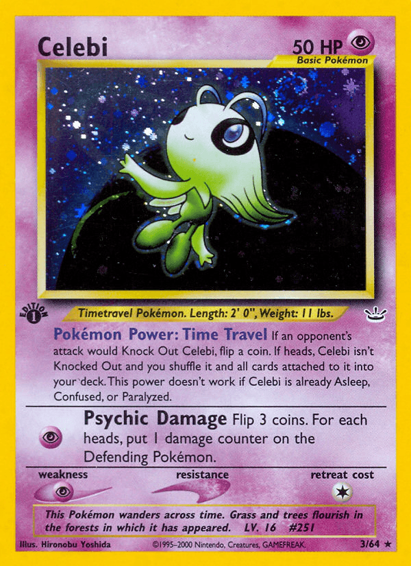 Celebi z edície Neo Revelation, karta č.3