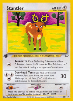 Stantler z edície Neo Revelation, karta č.38