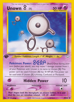 Unown [B] z edície Neo Revelation, karta č.39