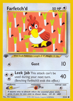 Farfetch'd z edície Neo Revelation, karta č.43