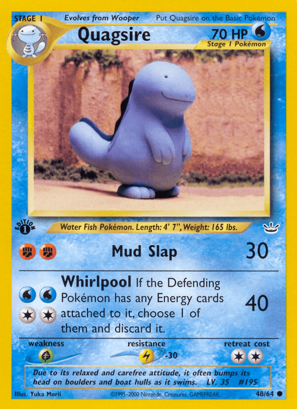 Quagsire z edície Neo Revelation, karta č.48