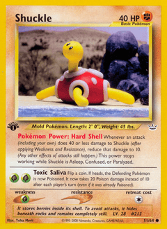 Shuckle z edície Neo Revelation, karta č.51