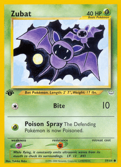 Zubat z edície Neo Revelation, karta č.59