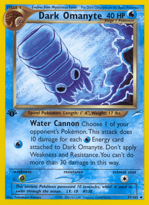 Dark Omanyte z edície Neo Destiny, karta č.37