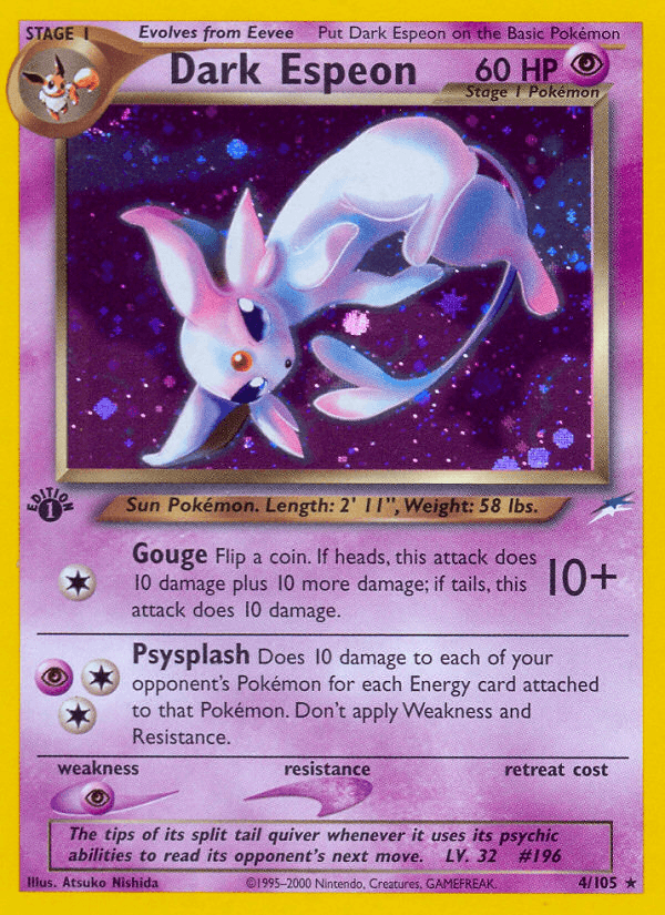 Dark Espeon z edície Neo Destiny, karta č.4
