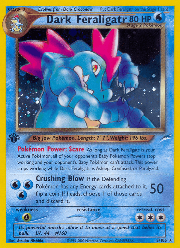 Dark Feraligatr z edície Neo Destiny, karta č.5
