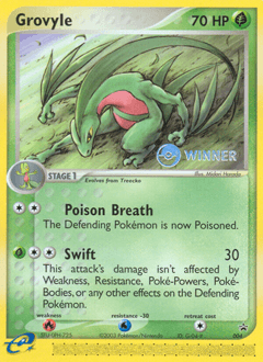 Grovyle z edície Nintendo Black Star Promos, karta č.4