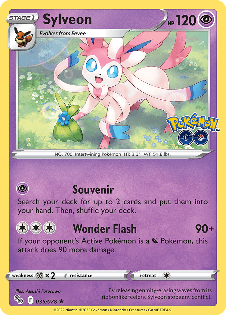 Sylveon z edície Pokémon GO, karta č.35