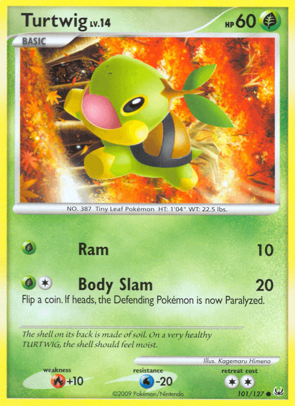 Turtwig z edície Platinum, karta č.101
