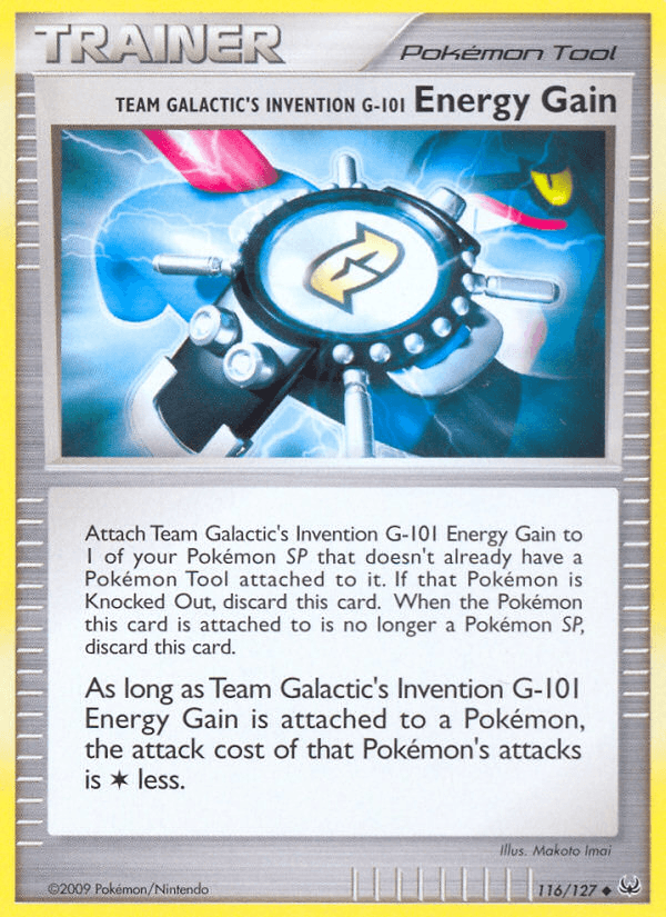 Team Galactic's Invention G-101 Energy Gain z edície Platinum, karta č.116