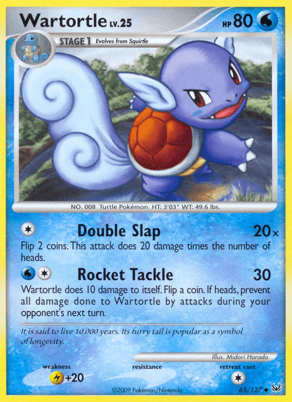 Wartortle z edície Platinum, karta č.65