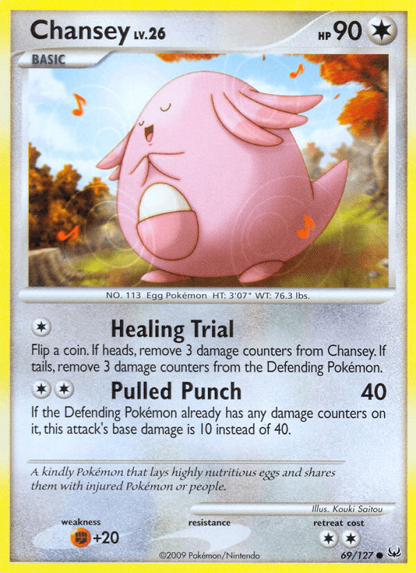 Chansey z edície Platinum, karta č.69