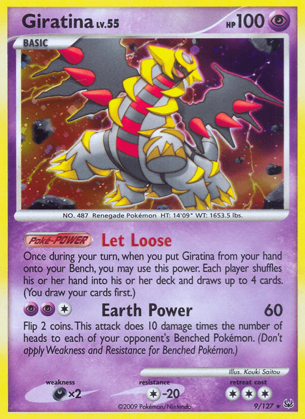 Giratina z edície Platinum, karta č.9