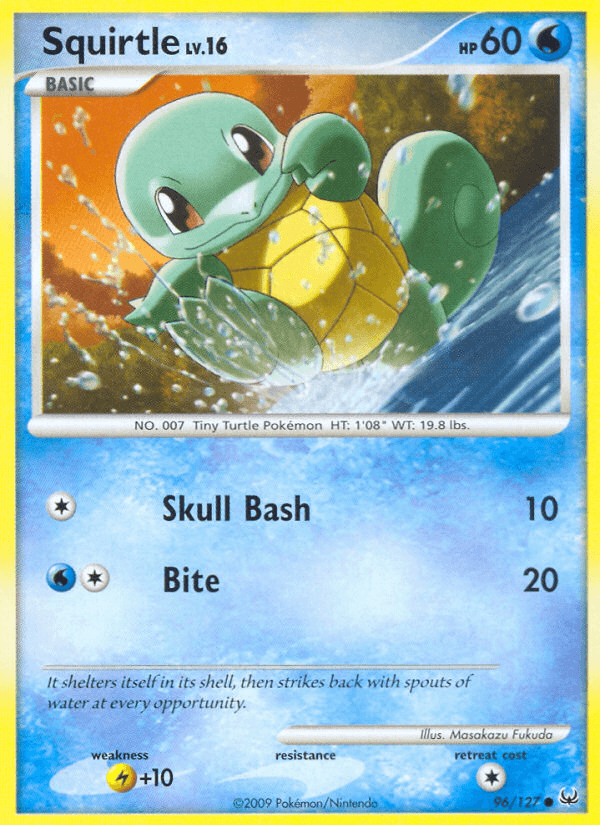 Squirtle z edície Platinum, karta č.96