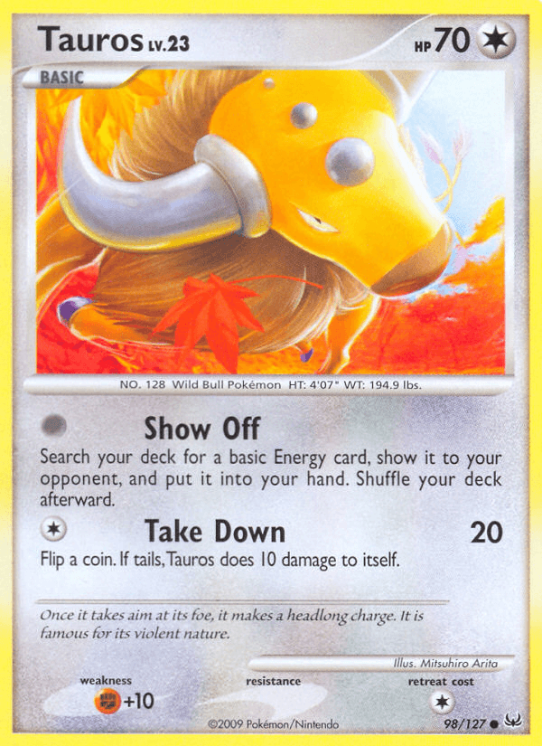 Tauros z edície Platinum, karta č.98