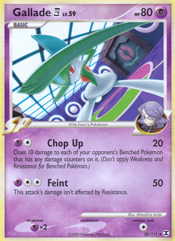 Gallade E4 z edície Rising Rivals, karta č.20