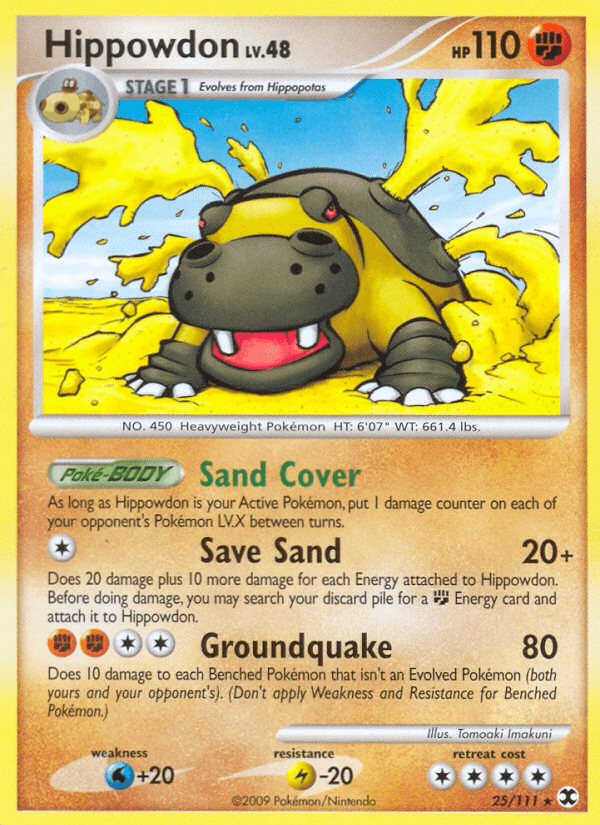 Hippowdon z edície Rising Rivals, karta č.25