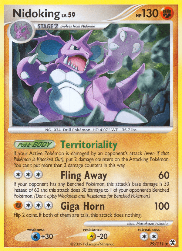 Nidoking z edície Rising Rivals, karta č.29