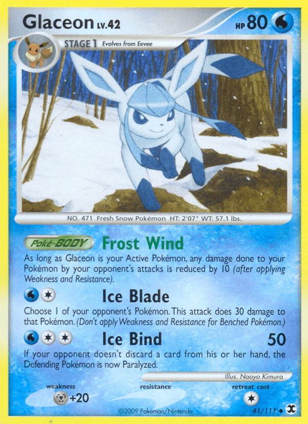 Glaceon z edície Rising Rivals, karta č.41