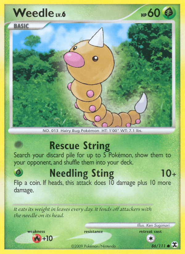 Weedle z edície Rising Rivals, karta č.86