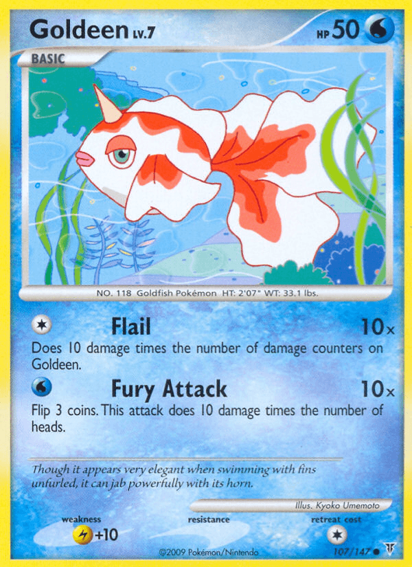 Goldeen z edície Supreme Victors, karta č.107