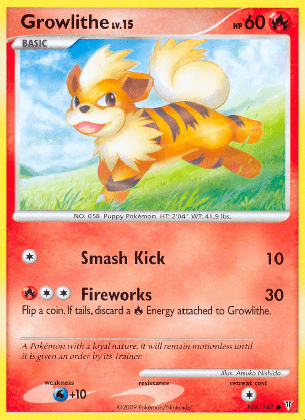 Growlithe z edície Supreme Victors, karta č.108