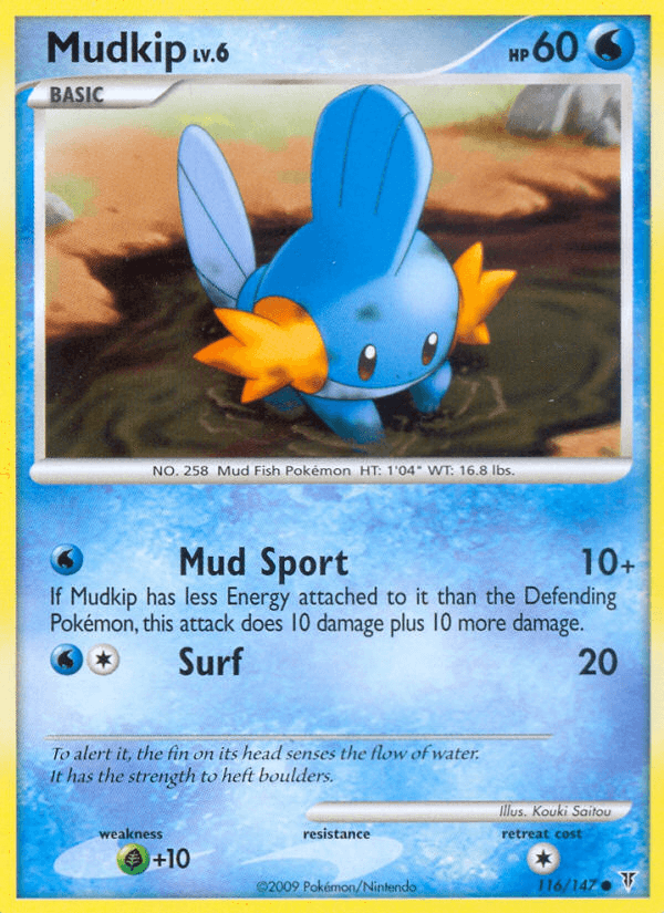 Mudkip z edície Supreme Victors, karta č.116