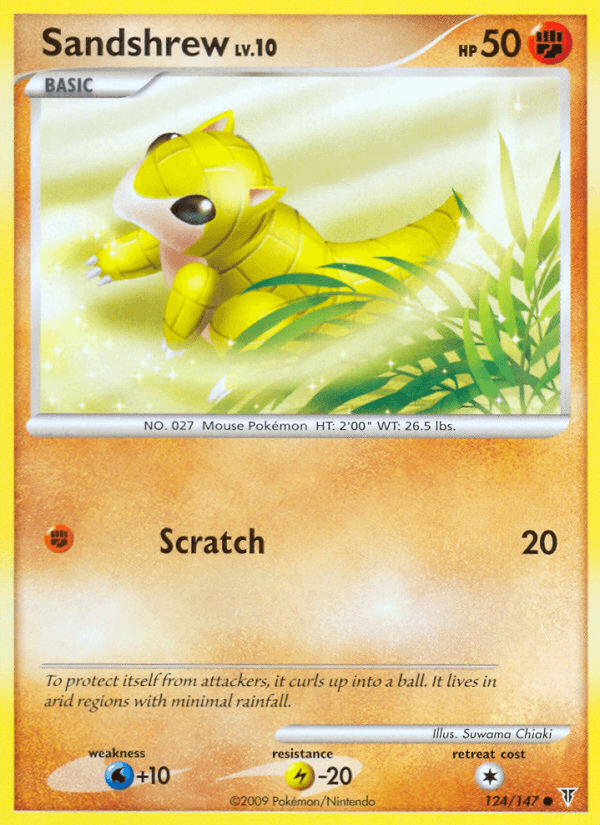 Sandshrew z edície Supreme Victors, karta č.124