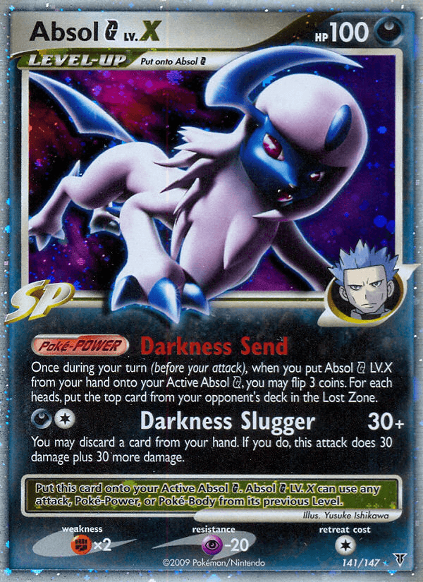 Absol G LV.X z edície Supreme Victors, karta č.141