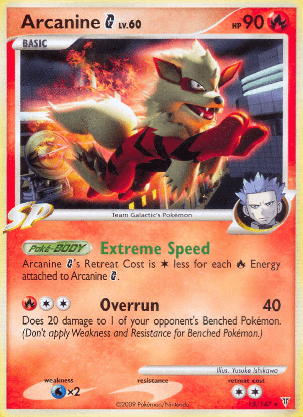 Arcanine G z edície Supreme Victors, karta č.15